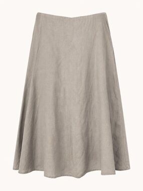 Eileen Fisher Linen A-Line Maxi Skirt Taupe Irish Linen Plus Size 2X